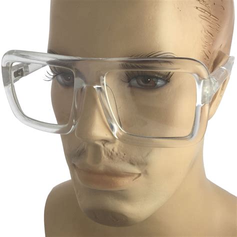 large frame glasses|clear safety glasses large frame.